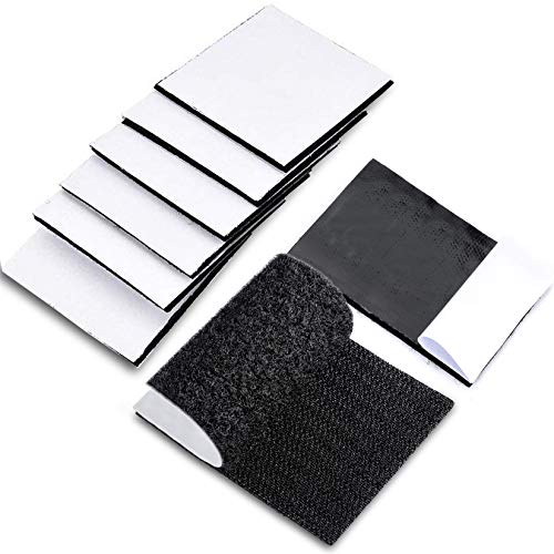 TEUVO 6 Paare Klettband Selbstklebend, 11CM Breit und 15CM Lang Klettverschluss Selbstklebend für Handwerk, Heim- und Büroanwendungen von Befestigen, Montieren und Aufhängen von TEUVO