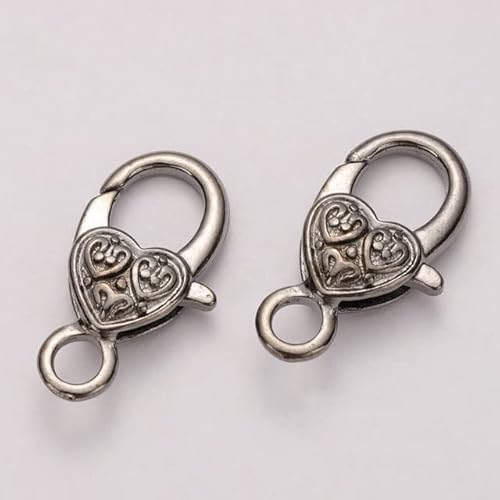 10 teile/los 26x15MM Karabinerhaken Herz Schlüsselanhänger Verschlüsse Armband Kette Zubehör für Schmuck Machen Komponenten Schmuck 10 teile/los 26x15MM Karabinerhaken Herz Schlüsselanhänger Verschlüsse Armband Kette Zubehör für Schmuck Machen Komponenten Schmuck von TEWAX