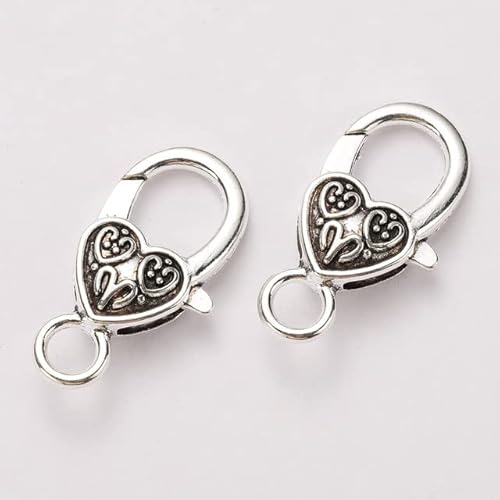 10 teile/los 26x15MM Karabinerhaken Herz Schlüsselanhänger Verschlüsse Armband Kette Zubehör für Schmuck Machen Komponenten Schmuck 10 teile/los 26x15MM Karabinerhaken Herz Schlüsselanhänger Verschlüsse Armband Kette Zubehör für Schmuck Machen Komponenten Schmuck von TEWAX