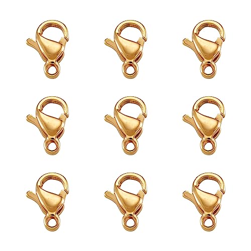 100 Stück 304 Edelstahl Karabinerverschlüsse Haken Kettenverschluss Papagei Trigger Verschlüsse Echt 24 Karat vergoldet für Schmuckherstellung Schmuck 100 Stück 304 Edelstahl Karabinerverschlüsse Haken Kettenverschluss Papagei Trigger Verschlüsse Echt 24 Karat vergoldet für Schmuckherstellung Schmuck von TEWAX