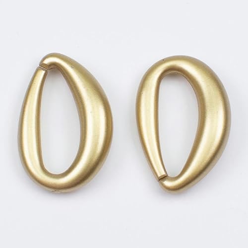 100 Stück Acryl-Verbindungsringe, Schnellverbindung, Kettenverbinder, ABS-Harz, 25,5 x 39 mm, mattiert, matt, Sandgold, Kettenringeinsatz, Gummi-Schnalle, offener Ring, Schmuckzubehör 100 Stück Acryl-Verbindungsringe, Schnellverbindung, Kettenverbinder, ABS-Harz, 25,5 x 39 mm, mattiert, matt, Sandgold, Kettenringeinsatz, Gummi-Schnalle, offener Ring, Schmuckzubehör von TEWAX