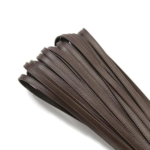 2 Meter geflochtene PU-Lederschnur zum Basteln und Heimwerken, flache Lederschnur, 10 mm breit, für Schmuckherstellung, Halskette, Armband, Taschenriemen von TEWAX