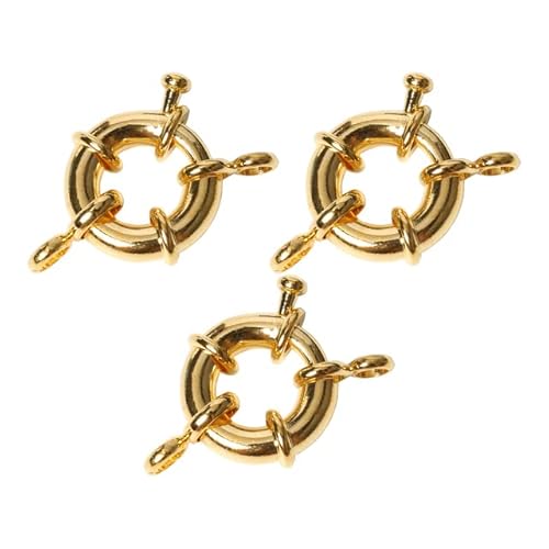 5 Stück/Los, 11/13/15 mm, Gold/Silber, runder Federverschluss für Schmuckherstellung, Kupfer, Seemannsverschluss, Verbindungsstück, Halskette, Zubehör, Schmuck 5 Stück/Los, 11/13/15 mm, Gold/Silber, runder Federverschluss für Schmuckherstellung, Kupfer, Seemannsverschluss, Verbindungsstück, Halskette, Zubehör, Schmuck von TEWAX