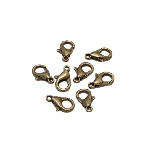 50 Stück Karabinerhaken für DIY Halskette Armband Kette Schmuck Verbindungsring Herstellung Zubehör von TEWAX