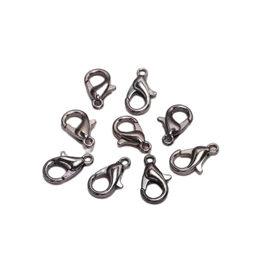 50 Stück Karabinerhaken für DIY Halskette Armband Kette Schmuck Verbindungsring Herstellung Zubehör von TEWAX