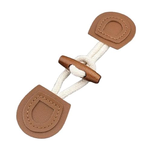 PU-Lederschnallen, 1 Paar, Holz, Leder, Hornknöpfe, Jacke, Mantel, Knebelschnallen, Cardigan-Verschlüsse, Verschluss für Heimwerker, Kleidung, Nähen, Dekorationen PU-Lederschnallen, 1 Paar, Holz, Leder, Hornknöpfe, Jacke, Mantel, Knebelschnallen, Cardigan-Verschlüsse, Verschluss für Heimwerker, Kleidung, Nähen, Dekorationen von TEWAX