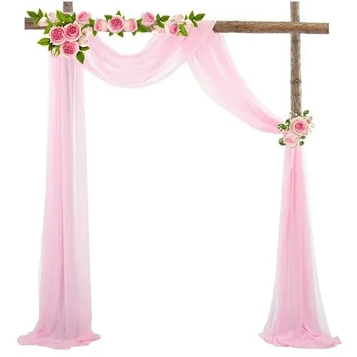 TEWAX 1 x weißer Hochzeitsbogen Drapierstoff, 75 x 600 cm, Chiffon-Stoff, Drapierstoff, durchsichtiger Hintergrund, Empfang, Hochzeitszeremonie, Dekoration TEWAX 1 x weißer Hochzeitsbogen Drapierstoff, 75 x 600 cm, Chiffon-Stoff, Drapierstoff, durchsichtiger Hintergrund, Empfang, Hochzeitszeremonie, Dekoration von TEWAX