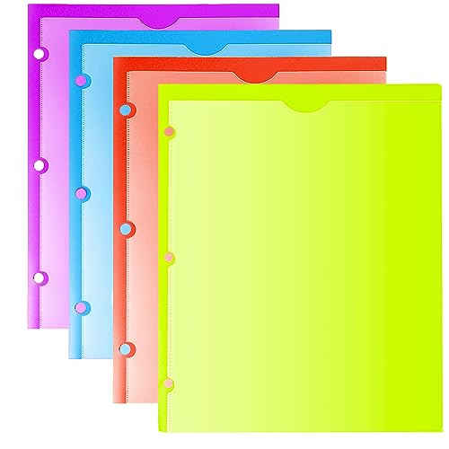 TEWRLNDE 4 Packungen robuste 4 Taschenmappen, Kunststoffordner mit transparenter Vordertasche, 2 horizontale Taschen und 2 vertikale Taschen/für Papier, 3 Ringordner/Kartenschlitz/Schule/Zuhause/Büro TEWRLNDE 4 Packungen robuste 4 Taschenmappen, Kunststoffordner mit transparenter Vordertasche, 2 horizontale Taschen und 2 vertikale Taschen/für Papier, 3 Ringordner/Kartenschlitz/Schule/Zuhause/Büro von TEWRLNDE