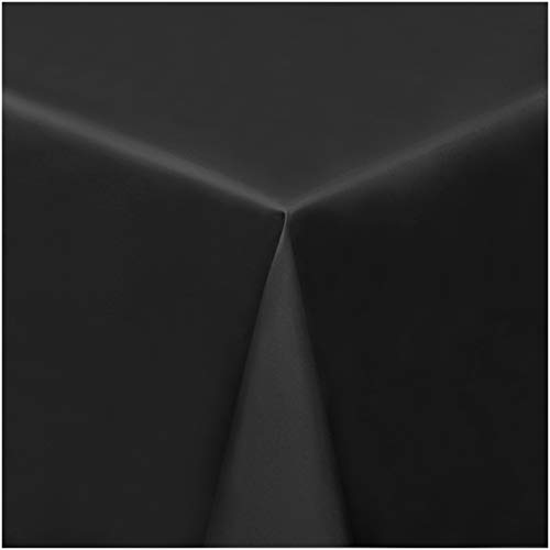 TEXMAXX Wachstuchtischdecke Wachstischdecke Wachstuch Tischdecke abwaschbar (8001-01) - 138 cm rund - mit Kreide bemalbare und abwischbare Tafel - PVC Tischdecke in Schwarz von TEXMAXX