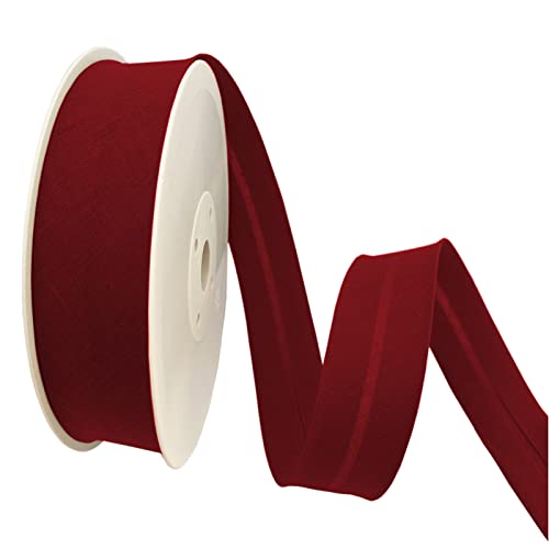 TEXTEX = 20 mm Breites Schrägband. 50% Baumwolle und 50% Polyester. Stück von 10m - (Granat) von TEXTEX