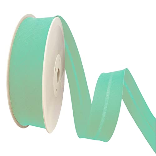 TEXTEX = 20 mm Breites Schrägband. 50% Baumwolle und 50% Polyester. Stück von 10m - (Aquamarin) von TEXTEX