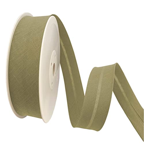 TEXTEX = 20 mm Breites Schrägband. 50% Baumwolle und 50% Polyester. Stück von 10m - (Olivengrün) von TEXTEX