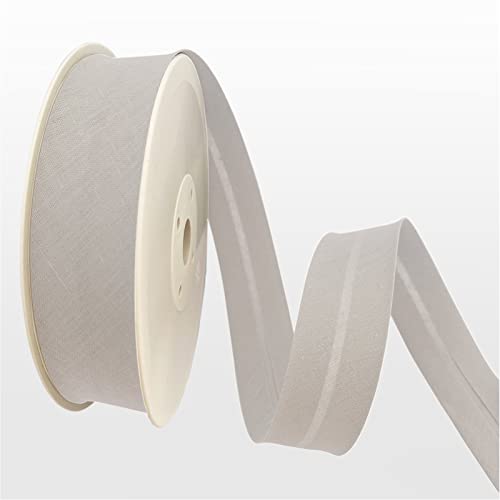 TEXTEX = 30 mm Breites Schrägband. 50% Baumwolle und 50% Polyester. Stück von 10m - ((Hellgrau) von TEXTEX
