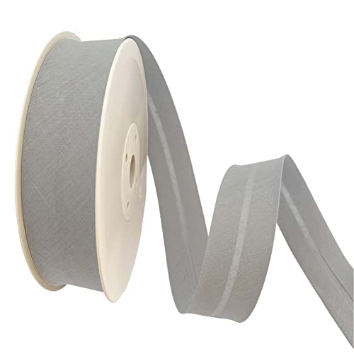 TEXTEX = 30 mm Breites Schrägband. 50% Baumwolle und 50% Polyester. Stück von 10m - (Mittelgrau) von TEXTEX