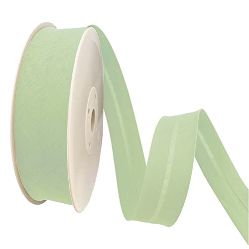 TEXTEX = 30 mm Breites Schrägband. 50% Baumwolle und 50% Polyester. Stück von 10m - (Hellgrün) von TEXTEX