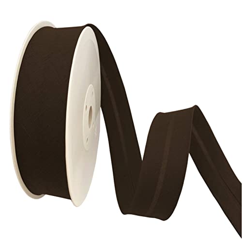 TEXTEX = 40 mm Breites Schrägband. 50% Baumwolle und 50% Polyester. Stück von 10m - (Dunkelbraun) von TEXTEX