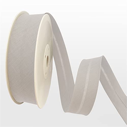 TEXTEX = 40 mm Breites Schrägband. 50% Baumwolle und 50% Polyester. Stück von 10m - ((Hellgrau) von TEXTEX