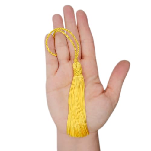 TEXTEX = Cuquillo Quaste Mit Auf Dem Kopf Gebunden. 10 cm Lang. 100% Viskose. Beutel mit 5 Einheiten - (Gelb) von TEXTEX