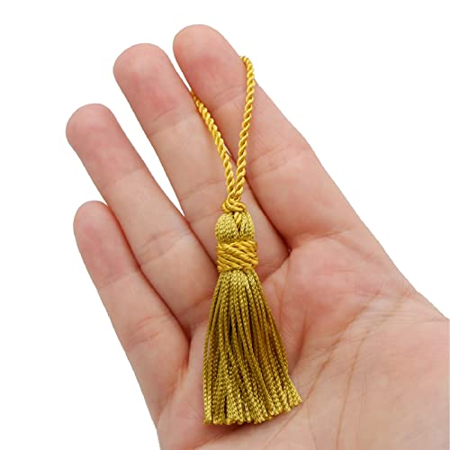 TEXTEX = Cuquillo Quaste Mit Auf Dem Kopf Gebunden. 5 cm Lang. 100% Viskose. Beutel mit 5 Einheiten - (Gold) von TEXTEX