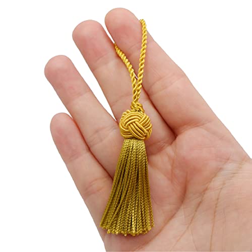 TEXTEX = Turk's Head Cuquillo Quaste. 5 cm Lang. 100% Viskose. Beutel Mit 5 Einheiten - (Gold) von TEXTEX