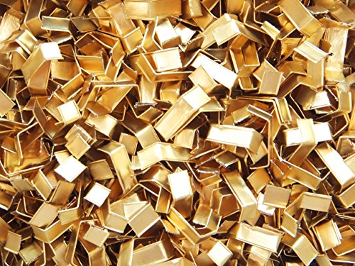 100 Stück Verschluss - Clips/Clipse (Gold / 35 x 7 mm) Drahtverstärkt von TEXTIMO