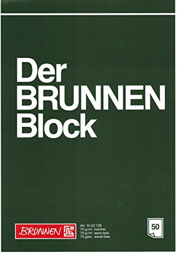 Briefblock/Schreibblock "Der Brunnen Block" 50 Blatt/unliniert - Din A5 (14,8 x 21,0 cm) von TEXTIMO