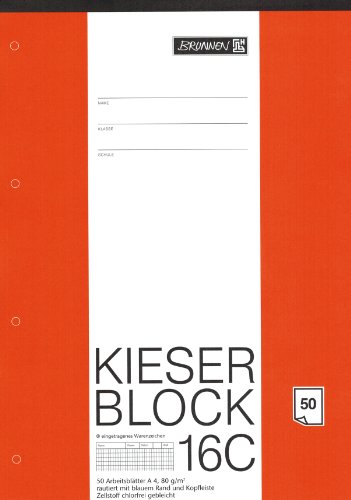 Kieserblock 16C"BRUNNEN" 50 Blatt/Rautiert - DinA4 / 80 g von TEXTIMO