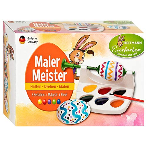 Ostereierfarbe + Stativ + Pinsel "Mal mit mir" (auch für Linkshänder) von TEXTIMO