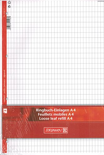 Ringbuch-Einlagen/Papier"BRUNNEN" 50 Blatt - rautiert - A4 (21,0 x 29,7 cm) von TEXTIMO