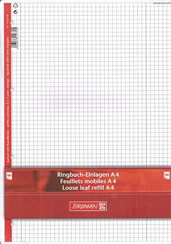 Ringbuch-Einlagen/Papier"BRUNNEN" A4 /100 Blatt - kariert von TEXTIMO