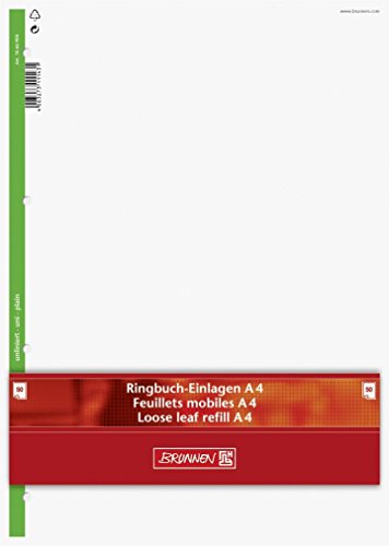 Ringbuch - Einlagen/Papier "BRUNNEN" 50 Blatt - unliniert - A4 (21,0 x 29,7 cm) von TEXTIMO