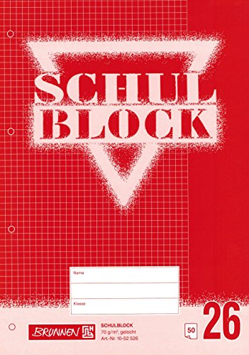 Schreibblock/Schulblock 26 "BRUNNEN" 50 Blatt / A4-70g Schreibblock/Schulblock 26 "BRUNNEN" 50 Blatt / A4-70g von TEXTIMO