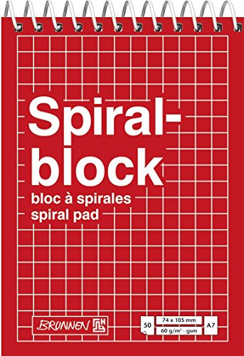 Spiralnotizblock/Notizblock A5 - kariert - 50 Blatt - perforiert (14,8 x 21,0 cm) von TEXTIMO
