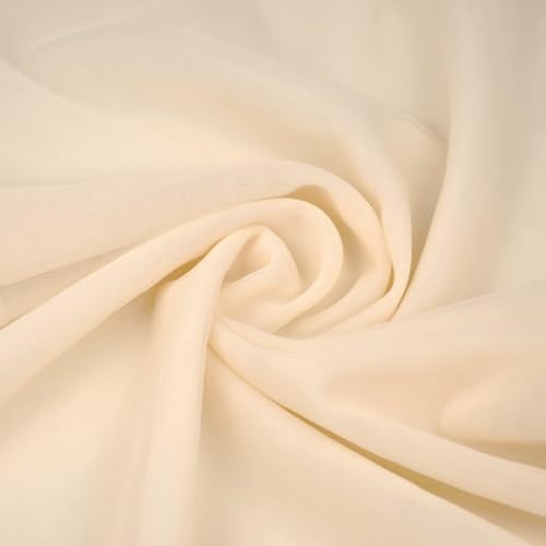 Textrend Chiffon Stoff Meterware - 100% Polyester - Antiallergisches Material - Stoff zum Nähen von Kleidungsstücken Schleiern und Dekorationen - Textilien 1x1.6m (Aprikose) von TEXTREND