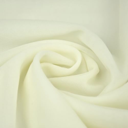 Textrend Chiffon Stoff Meterware - 100% Polyester - Antiallergisches Material - Stoff zum Nähen von Kleidungsstücken Schleiern und Dekorationen - Textilien 1x1.6m (Ecru) von TEXTREND