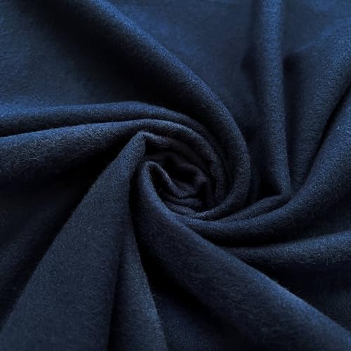 Textrend - Einfarbiger Flanellstoff - Antiallergisch - Textil 1x1,60m - Meterware - Schneidern (Marineblau) von TEXTREND