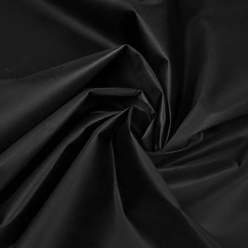Textrend Flaggschiff-Stoff Dederon– Leicht und Langlebig – 100% Polyester – Gewicht 110 g/m² - Stoffe Meterware - Textilien 1x1.6m (Schwarz dick) von TEXTREND
