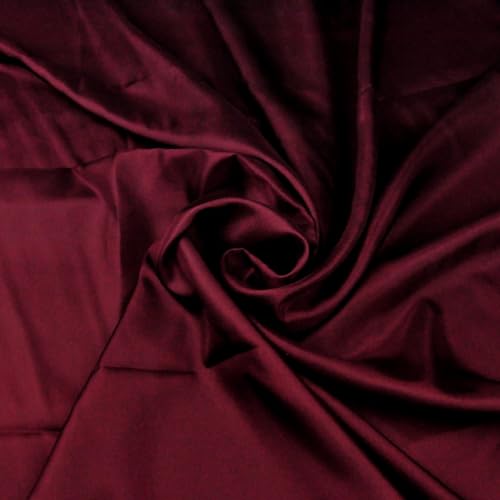 Textrend Futterstoff Meterware - 100% Acetat - Knitterfreies Material - Vielseitiger Dekorationsstoff - Material der Kleidung - Textilien 1x1.4m - Stoff zum Nähen (Gereifter Wein) von TEXTREND