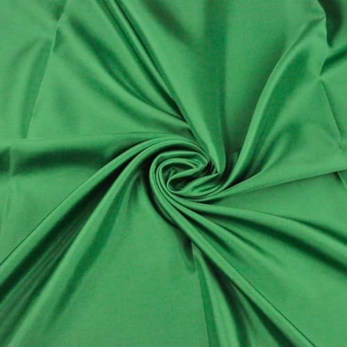 Textrend Futterstoff Meterware - 100% Acetat - Knitterfreies Material - Vielseitiger Dekorationsstoff - Material der Kleidung - Textilien 1x1.4m - Stoff zum Nähen (Grün) von TEXTREND