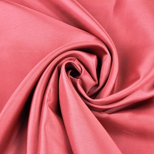 Textrend Futterstoff Meterware - 100% Acetat - Knitterfreies Material - Vielseitiger Dekorationsstoff - Material der Kleidung - Textilien 1x1.4m - Stoff zum Nähen (Indisch rosa) von TEXTREND