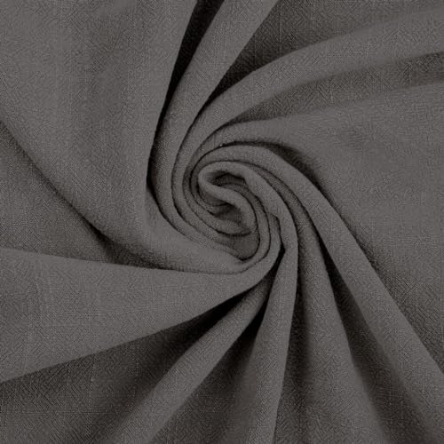 Textrend Leinen mit Viskose - Stoff zum Nähen - Textilien - Stoffe Meterware - Textilien 1x1.35m (Dunkelgrau) von TEXTREND