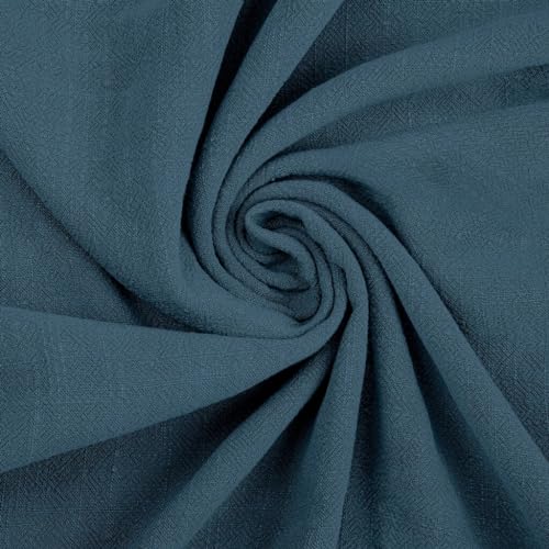 Textrend Leinen mit Viskose - Stoff zum Nähen - Textilien - Stoffe Meterware - Textilien 1x1.35m (Dunkler Denim) von TEXTREND