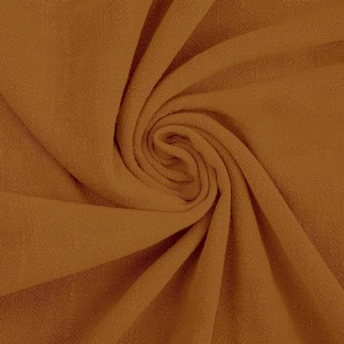 Textrend Leinen mit Viskose - Stoff zum Nähen - Textilien - Stoffe Meterware - Textilien 1x1.35m (Kürbis) von TEXTREND