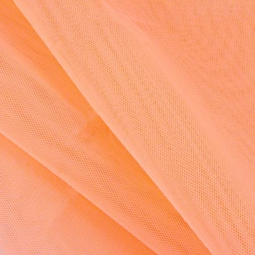 Textrend Tüllstoff - Kleidung und Dekorationen - Stoff zum Nähen - Hochzeitsdekoration - Tüll Meterware - Polyester - Textilien 1x1.6m (Lachs) von TEXTREND