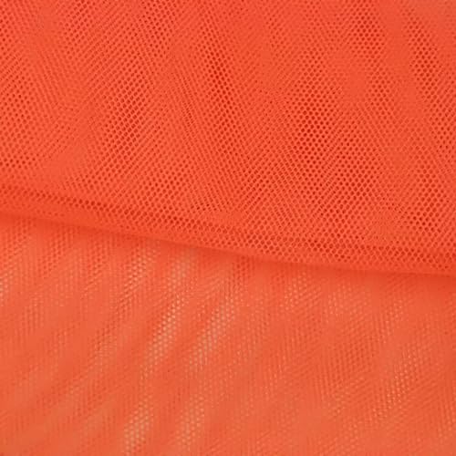 Textrend Tüllstoff - Kleidung und Dekorationen - Stoff zum Nähen - Hochzeitsdekoration - Tüll Meterware - Polyester - Textilien 1x1.6m (Orange) von TEXTREND