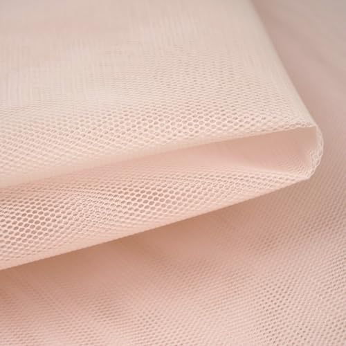 Textrend Tüllstoff - Kleidung und Dekorationen - Stoff zum Nähen - Hochzeitsdekoration - Tüll Meterware - Polyester - Textilien 1x1.6m (Puderrosa) von TEXTREND