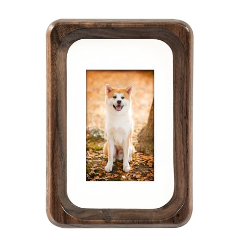 TEYCLZORE 3 Zoll Kleine Bilderrahmen aus Holz, Mini-Bilderrahmen für den Tisch mit Matte, 2 x 3 Zoll Foto-Bilderrahmen aus Natürlichem Walnussholz, süßer Mini Instant Bilderrahmen Fotorahmen TEYCLZORE 3 Zoll Kleine Bilderrahmen aus Holz, Mini-Bilderrahmen für den Tisch mit Matte, 2 x 3 Zoll Foto-Bilderrahmen aus Natürlichem Walnussholz, süßer Mini Instant Bilderrahmen Fotorahmen von TEYCLZORE