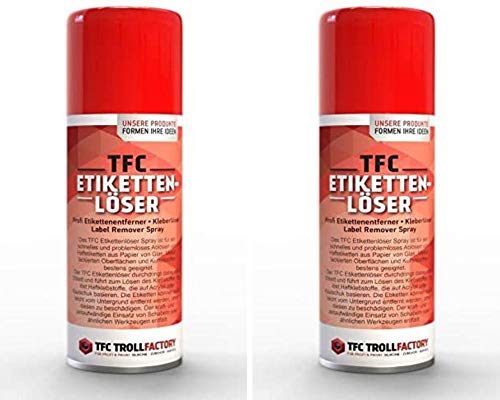 TFC Etikettenlöser I Etikettenentferner I Klebstoff & Aufkleber entfernen I Kleberlöser I Label Remover Spray I 2 x500ml von TFC Troll Factory