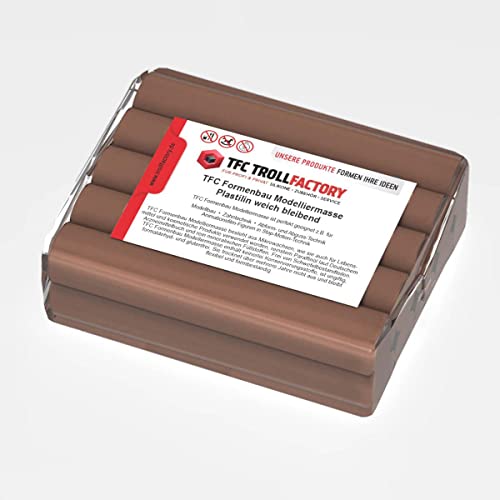 TFC Formenbau Modelliermasse braun Plastilin weich bleibend schwefelfrei - Größe: 500g TFC Formenbau Modelliermasse braun Plastilin weich bleibend schwefelfrei - Größe: 500g von TFC Troll Factory