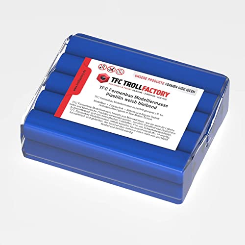 TFC Formenbau Modelliermasse dunkelblau Plastilin weich bleibend schwefelfrei - Größe: 2,5kg (5x500g) von TFC Troll Factory